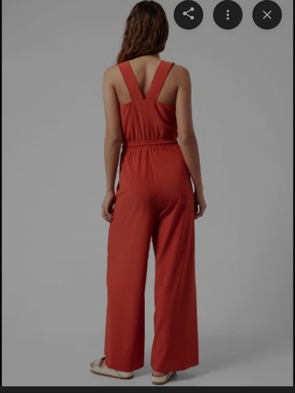 NWT Athleta Wide-Leg Sleeveless Savannah Jumpsuit in Rust Orange Red 6 - Picture 2 of 6